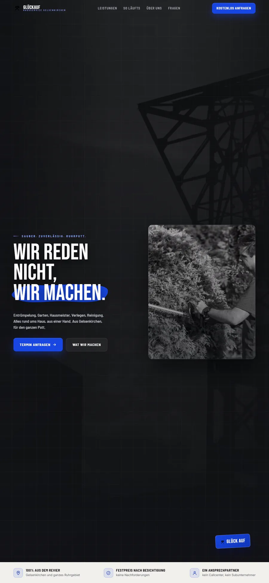 Website Glückauf Hausservice